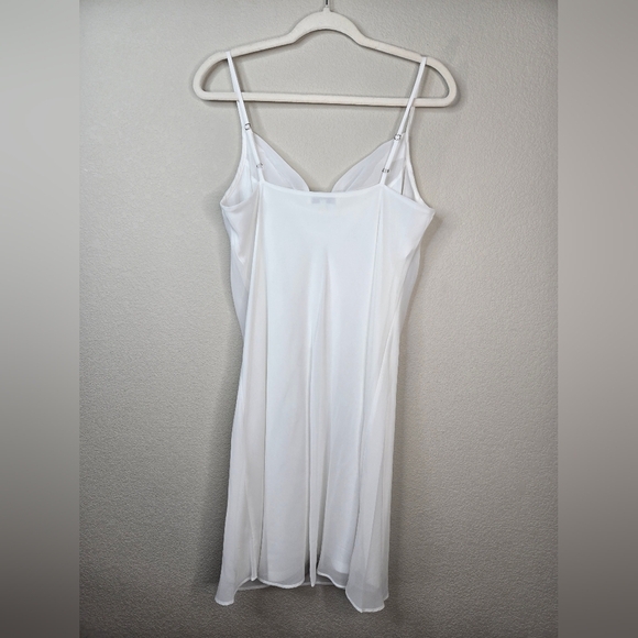 Tash and Sophie Womens Mini Dress Sz L Slip Silhouette Draped Bodice Cowl Neck - Picture 7 of 13